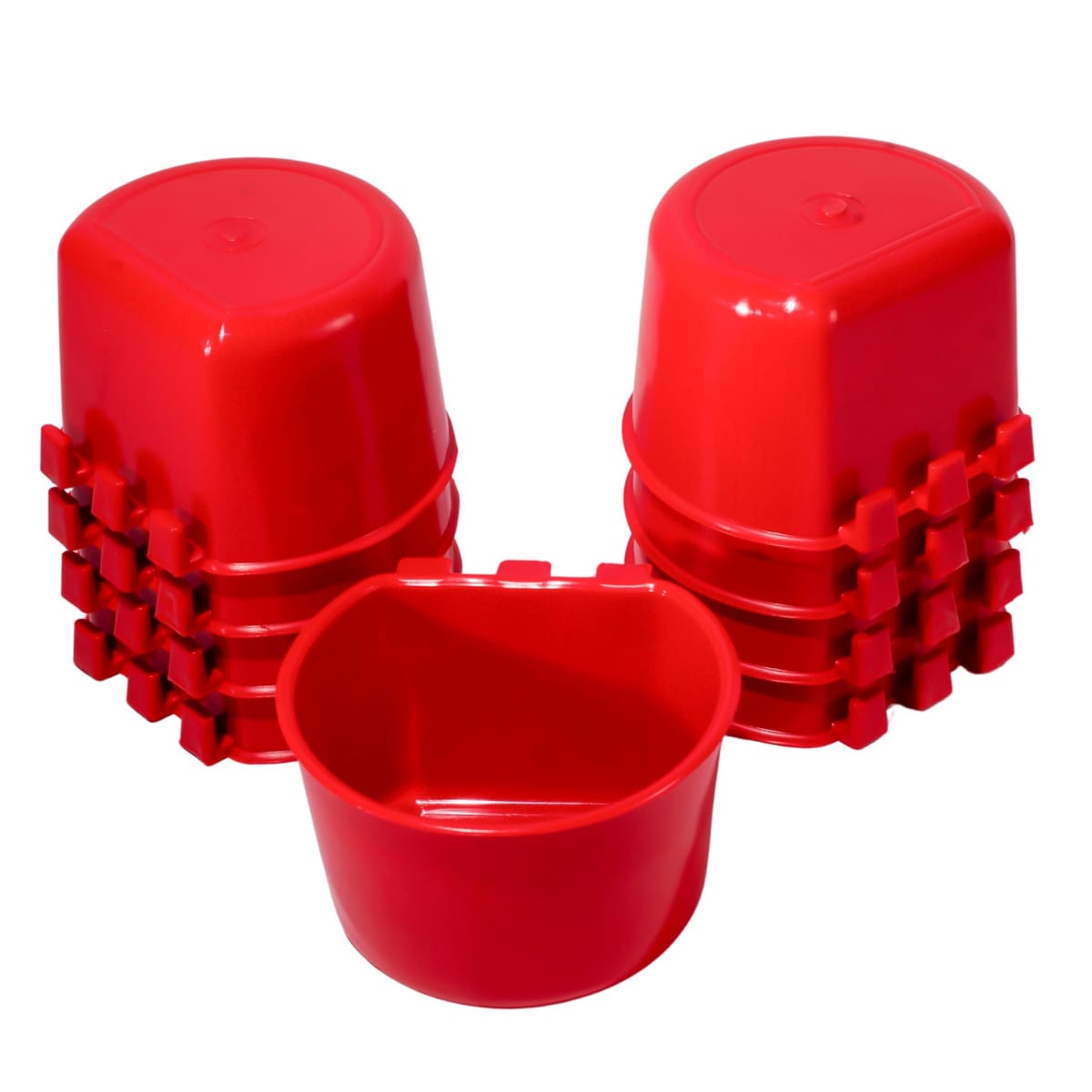 75 Bebederos Comederos De Jaula Redondo 600 Ml Colores Para