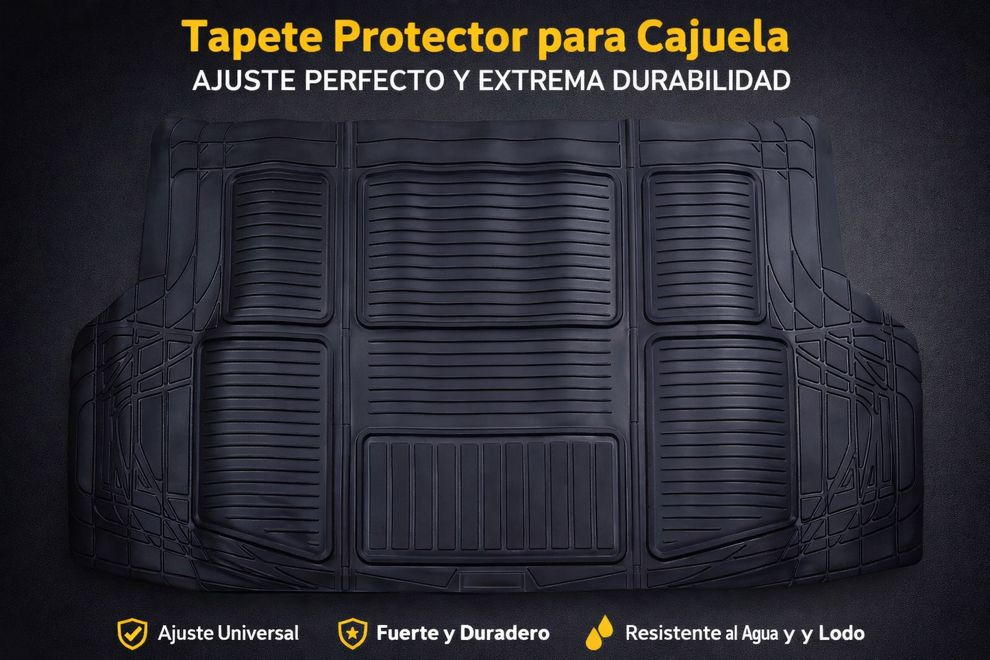 Tapete Para Cajuela Maletero De Auto/camioneta Cargo Negro