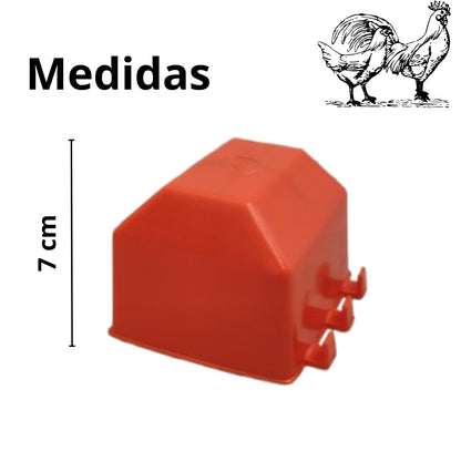 1 Bebedero Comedero Cuadrados Para Gallo Perico Loro Aves
