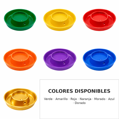 1 Tapa Grande para Bebedero Comedero Multicolor Gallos Aves