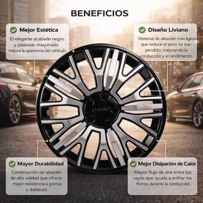 4 Tapones Deportivos Uso Rudo Rin 15 Titanium Polvera