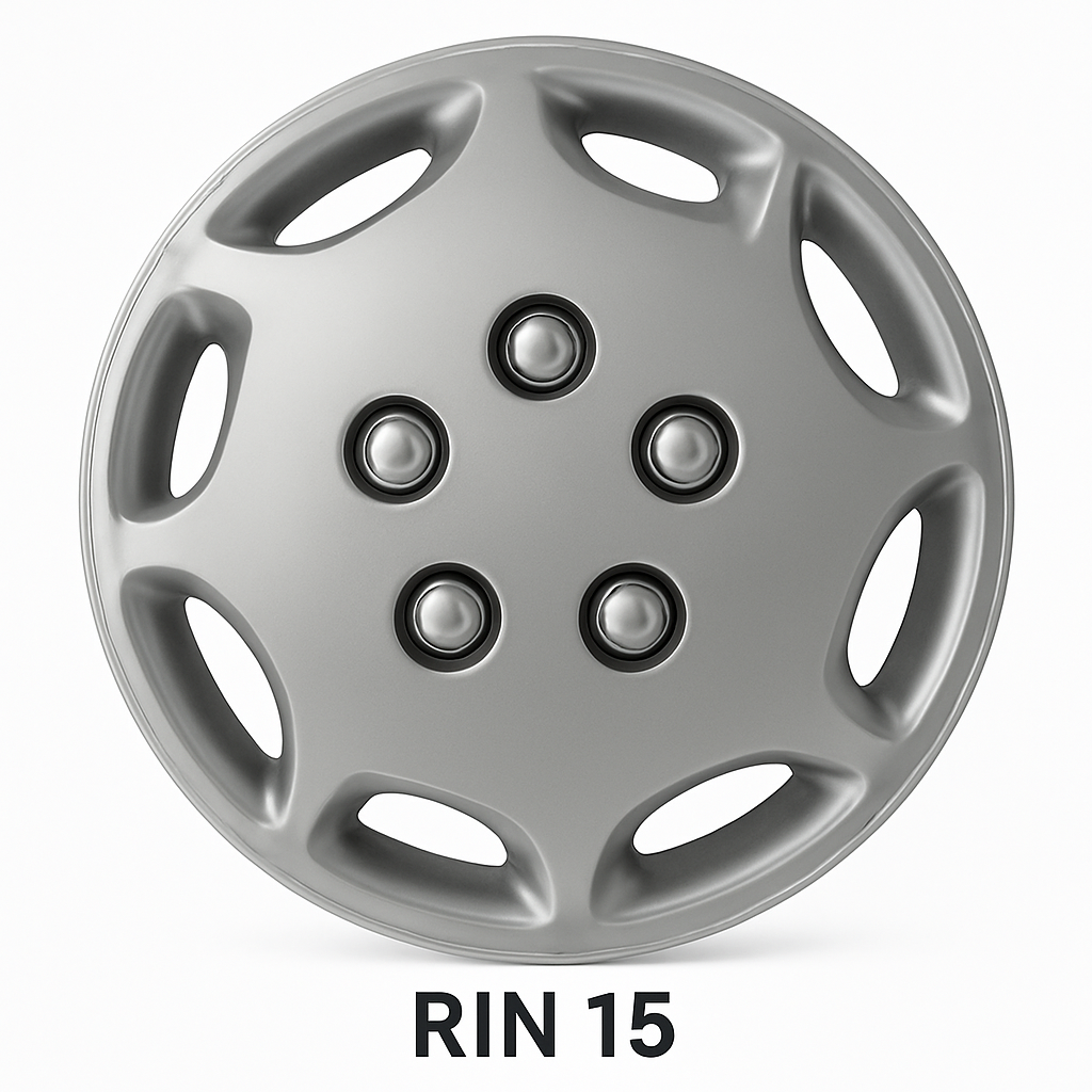 4 Tapones Polveras Rin 15 Deportivos Auto Carro Universal GRIS