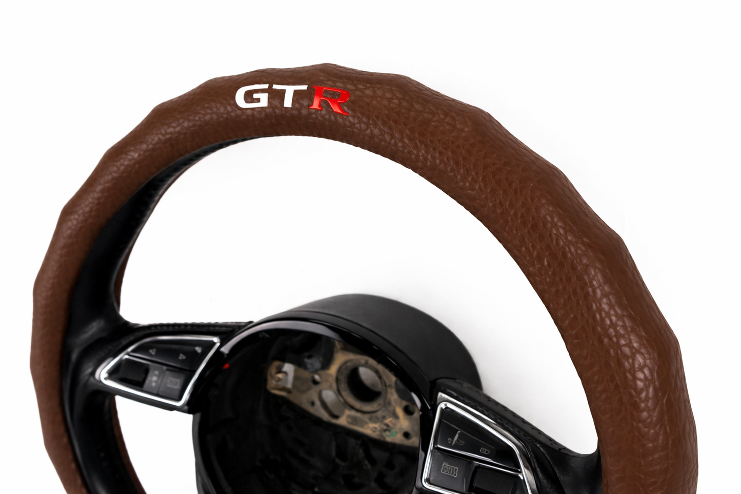 Funda Cubre Volante Piel Antiderrapante Auto Cafe GTR