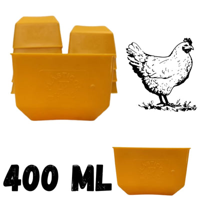 1 Bebedero Comedero Cuadrados Para Gallo Perico Loro Aves
