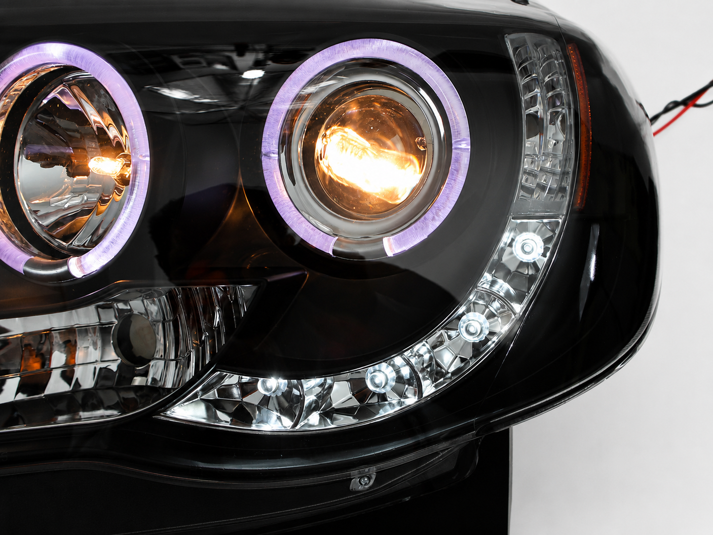 Faros Tacoma 05-11 Led Lupa Halo Ojo Angel Par