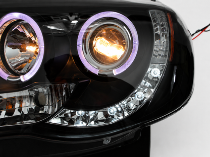 Faros Tacoma 05-11 Led Lupa Halo Ojo Angel Par