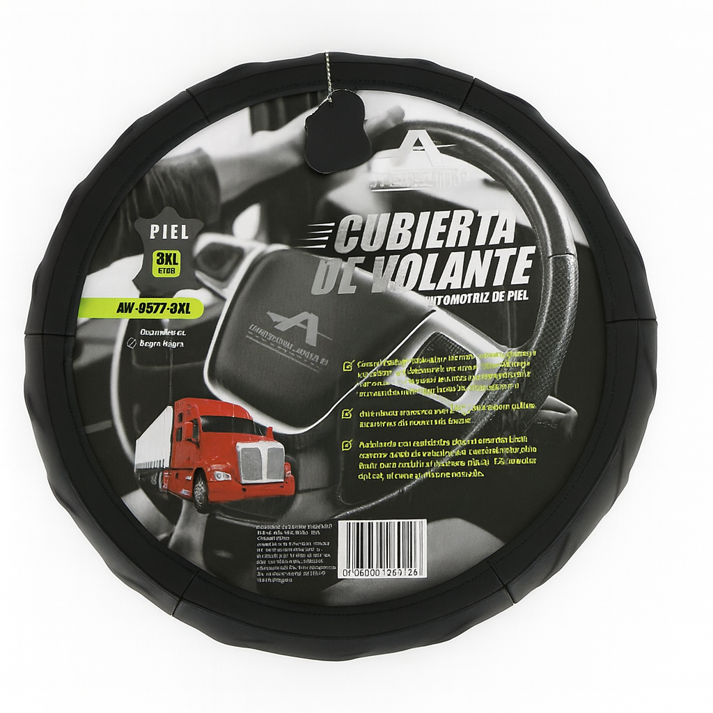 Funda Cubre Volante Camión en Piel 45 cm 3XL