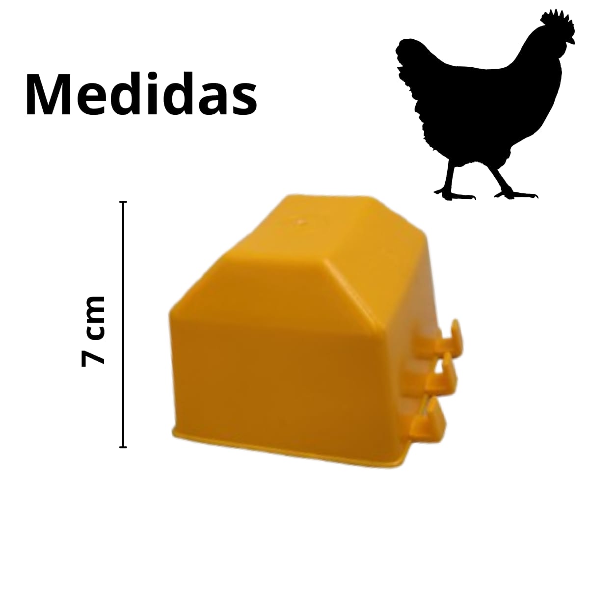 1 Bebedero Comedero Cuadrados Para Gallo Perico Loro Aves