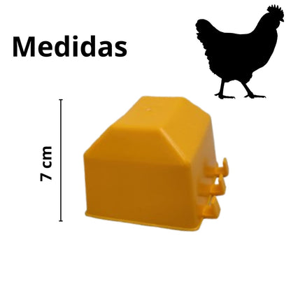 1 Bebedero Comedero Cuadrados Para Gallo Perico Loro Aves