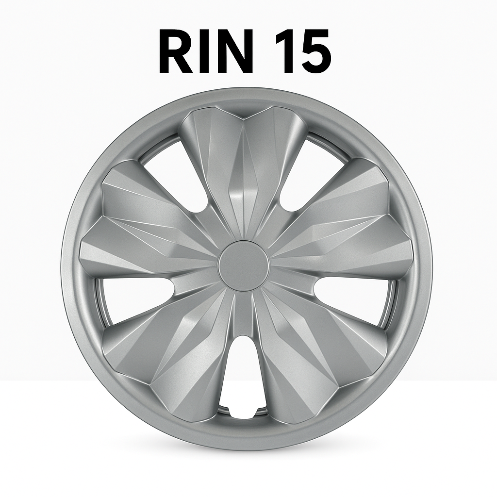 4 Tapones Polveras Rin 15 Deportivos Universal Carro Gris