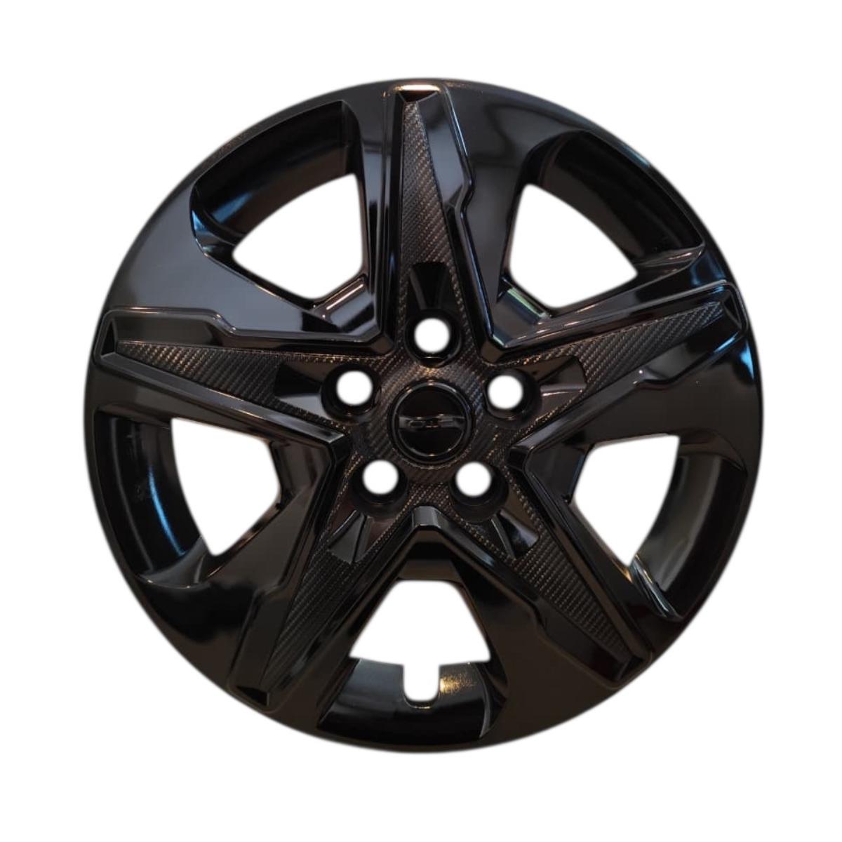 4 Tapones Polvera Deportivo Rin 15 Negro Chevrolet + Regalo