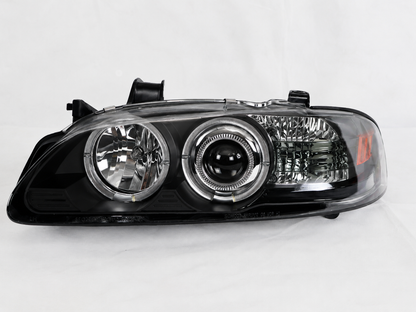 Faros Led Nissan Sentra 2000 Up B15 Ojo De Angel Par