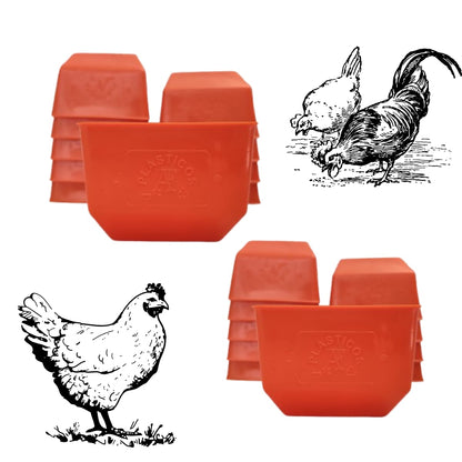 1 Bebedero Comedero Cuadrados Para Gallo Perico Loro Aves