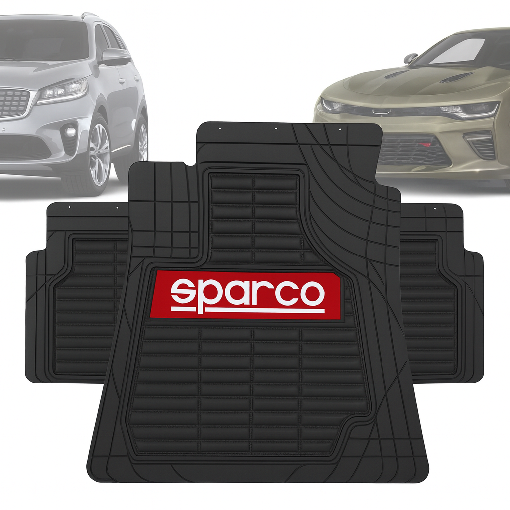 Tapete Alfombra Sparco Auto Negro Rojo Premium