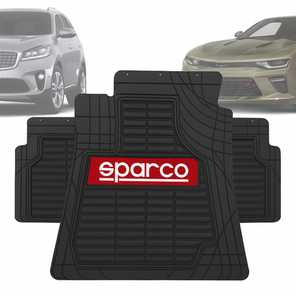 Tapete Alfombra Sparco Auto Negro Rojo Premium