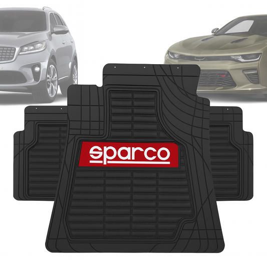 Tapete Alfombra Sparco Auto Negro Rojo Premium