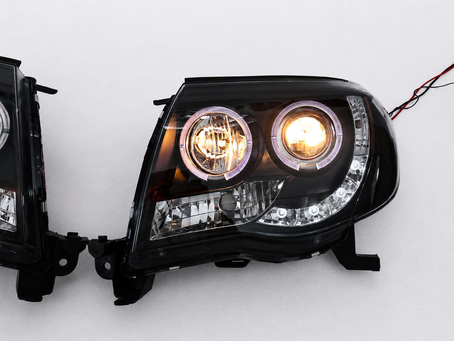 Faros Tacoma 05-11 Led Lupa Halo Ojo Angel Par
