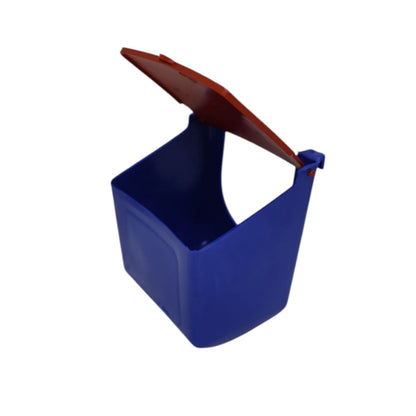 50 Comederos Cuadrados Azul Tapa Roja 300g Gallos