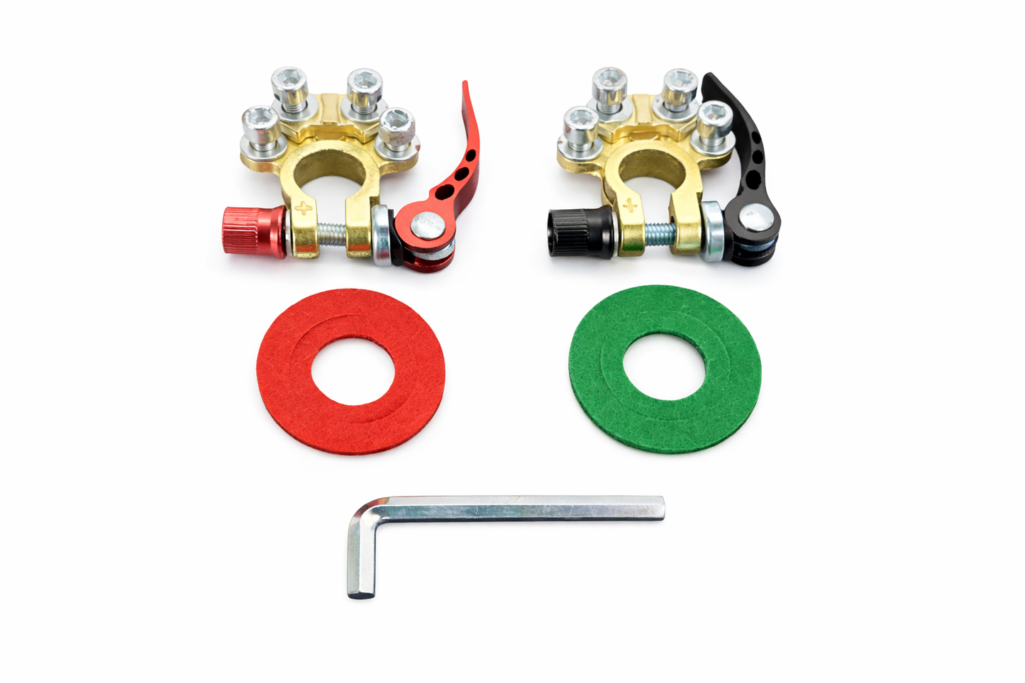 Par Terminal Corta Corriente Bateria Bronce Auto Universal