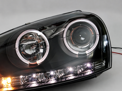 Faros Led Vw Golf V Mk5 03-Up Ojo De Angel Par