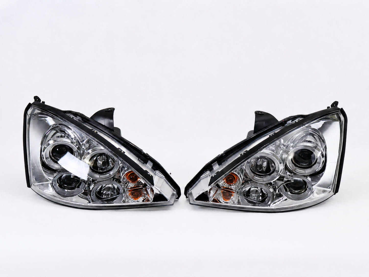 Faros Led Ford Focus 98-00 Ojo De Angel Cromados Par