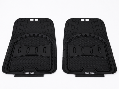 Tapete Caiman 4pz Negro Uso Rudo Tipo Charola Universal