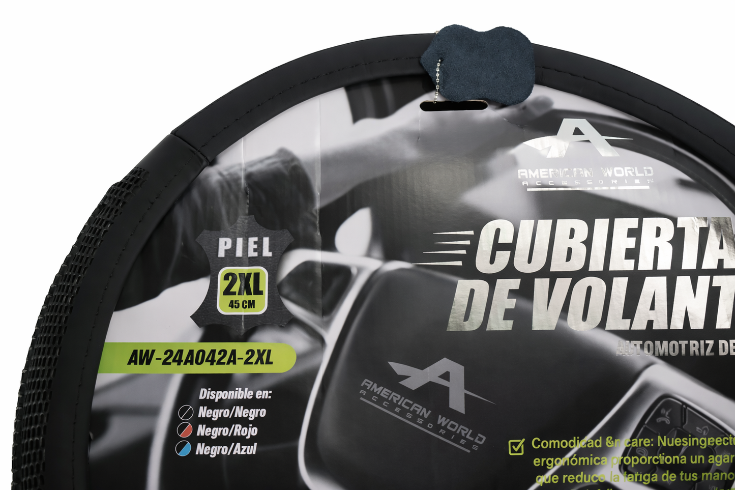 Funda Cubre Volante Camión en Piel 45 cm Negro