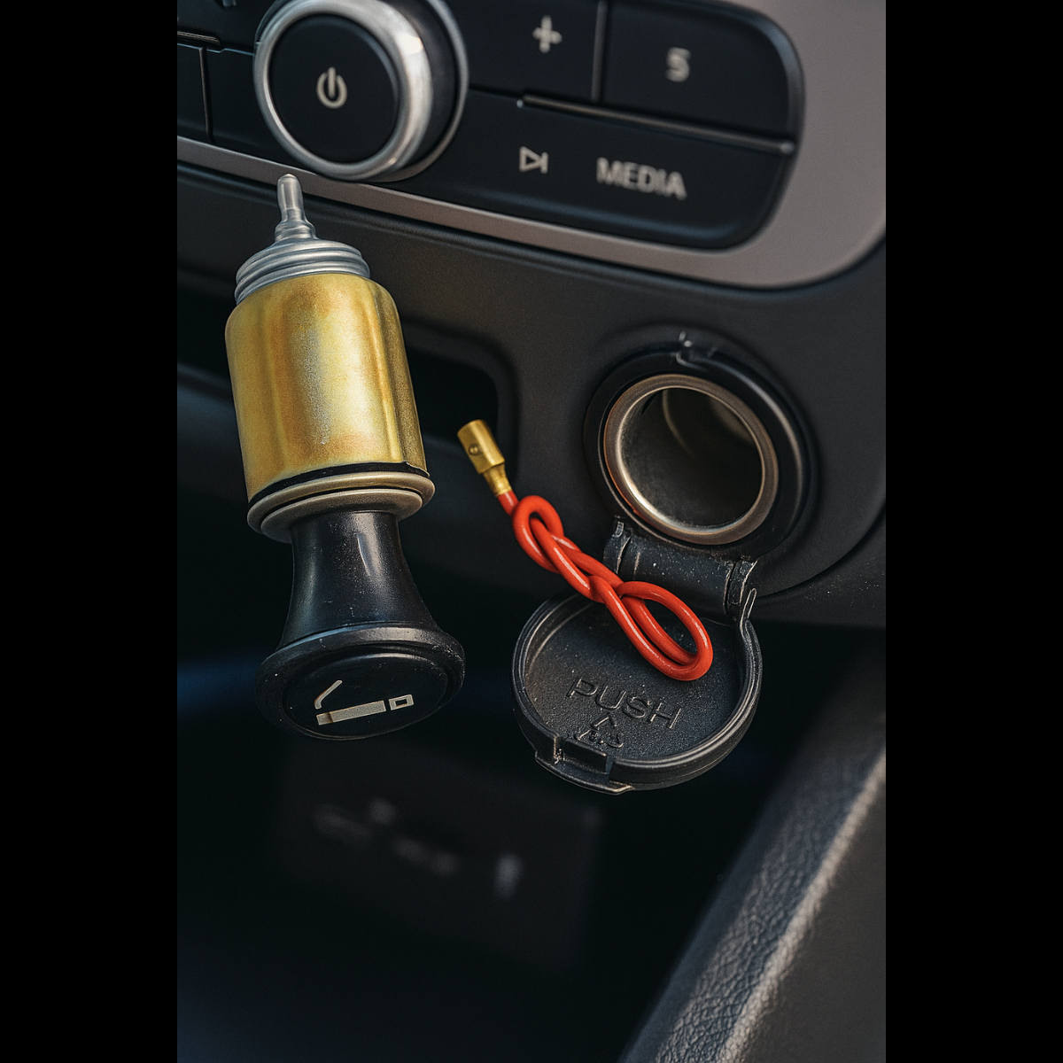 Encendedor Automotriz Universal Completo Arillo Naranja