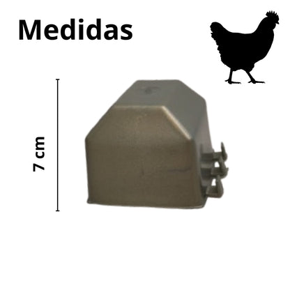 1 Bebedero Comedero Cuadrados Para Gallo Perico Loro Aves