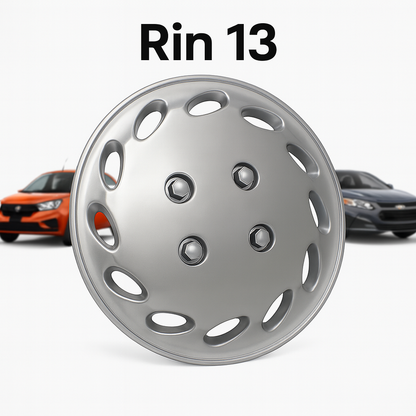4 Tapones Polvera Rin 13 Deportivo Universal Llanta Auto