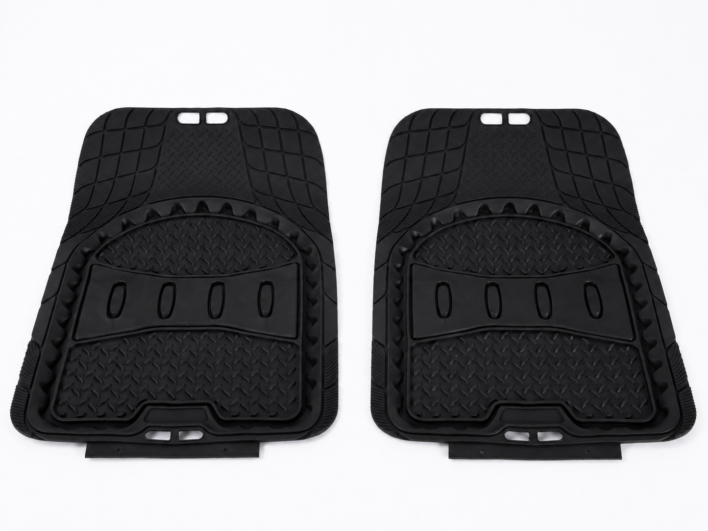 Tapete Caiman 4pz Negro Uso Rudo Tipo Charola Universal