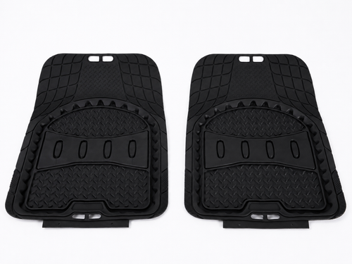 Tapete Caiman 4pz Negro Uso Rudo Tipo Charola Universal