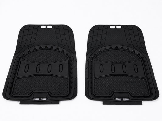 Tapete Caiman 4pz Negro Uso Rudo Tipo Charola Universal