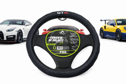 Funda de Volante Piel Tipo D Negro Deportivo GTR
