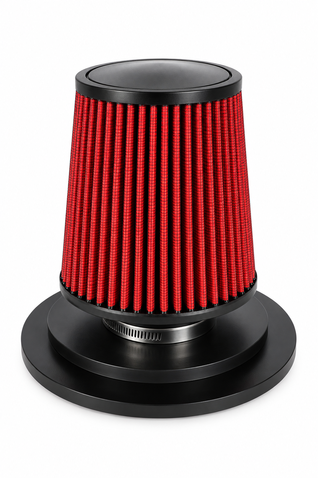 Filtro De Aire Deportivo Universal Auto Cono Flujo Rojo 18CM