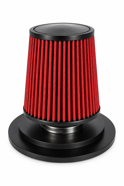 Filtro De Aire Deportivo Universal Auto Cono Flujo Rojo 18CM