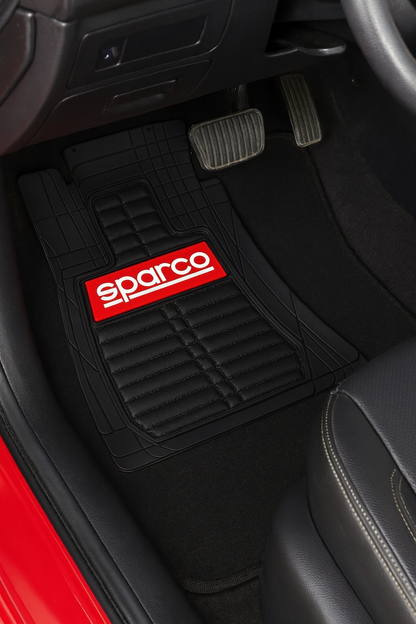 Tapete Alfombra Sparco Auto Negro Rojo Premium