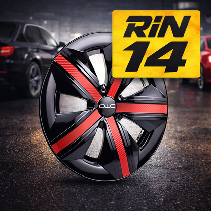 Tapones Polveras Extensión Negro Con Rojo Rin 14  Owc