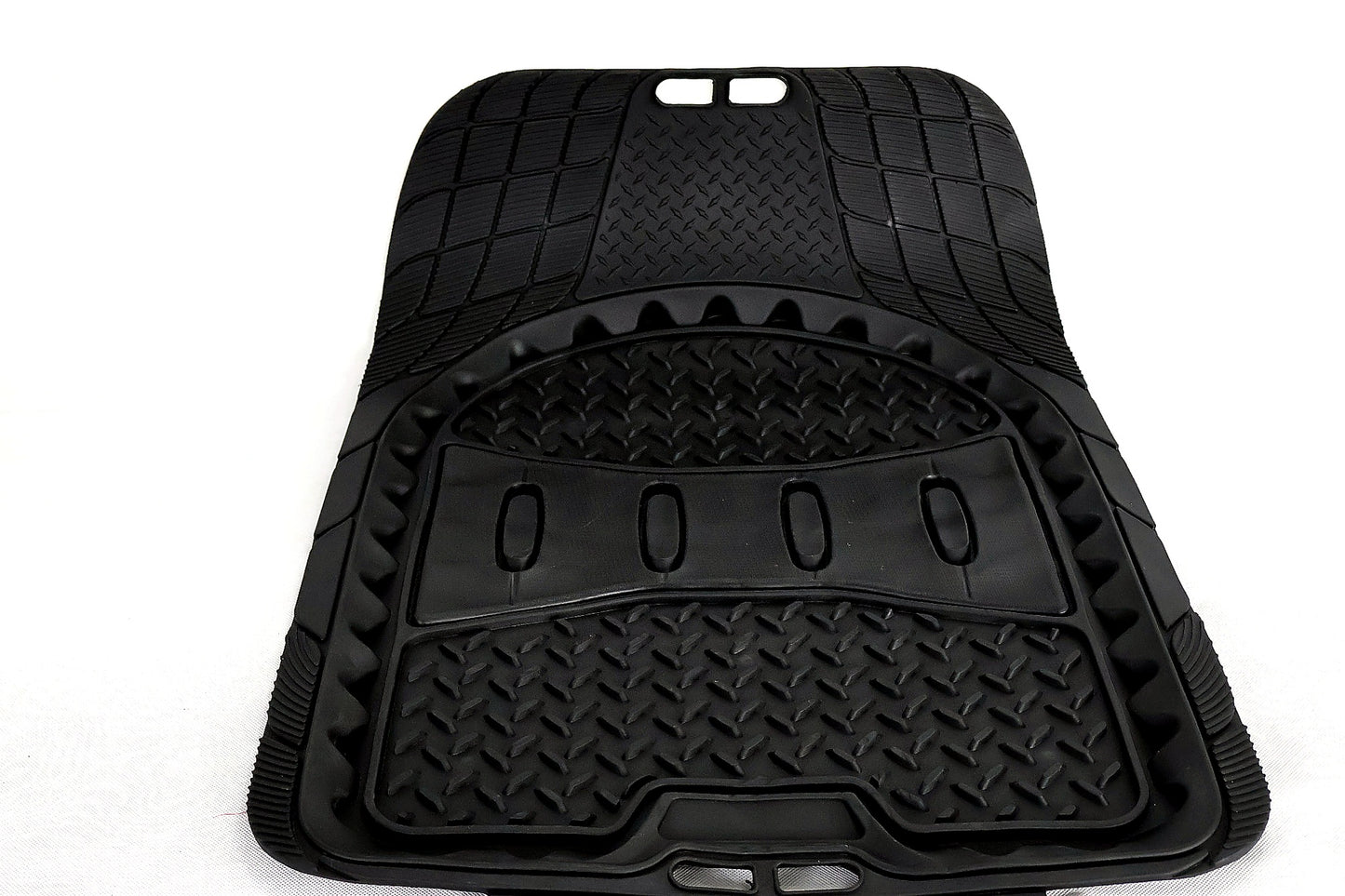 Tapete Caiman 4pz Negro Uso Rudo Tipo Charola Universal