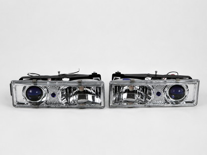 Faros Chevy Truck 88-98 Proyector Cromado Par