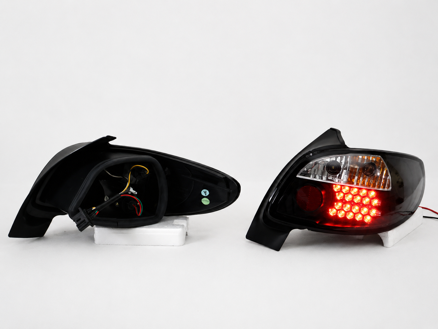Calaveras Led Peugeot 206 Traseras Cristal Transparente Par