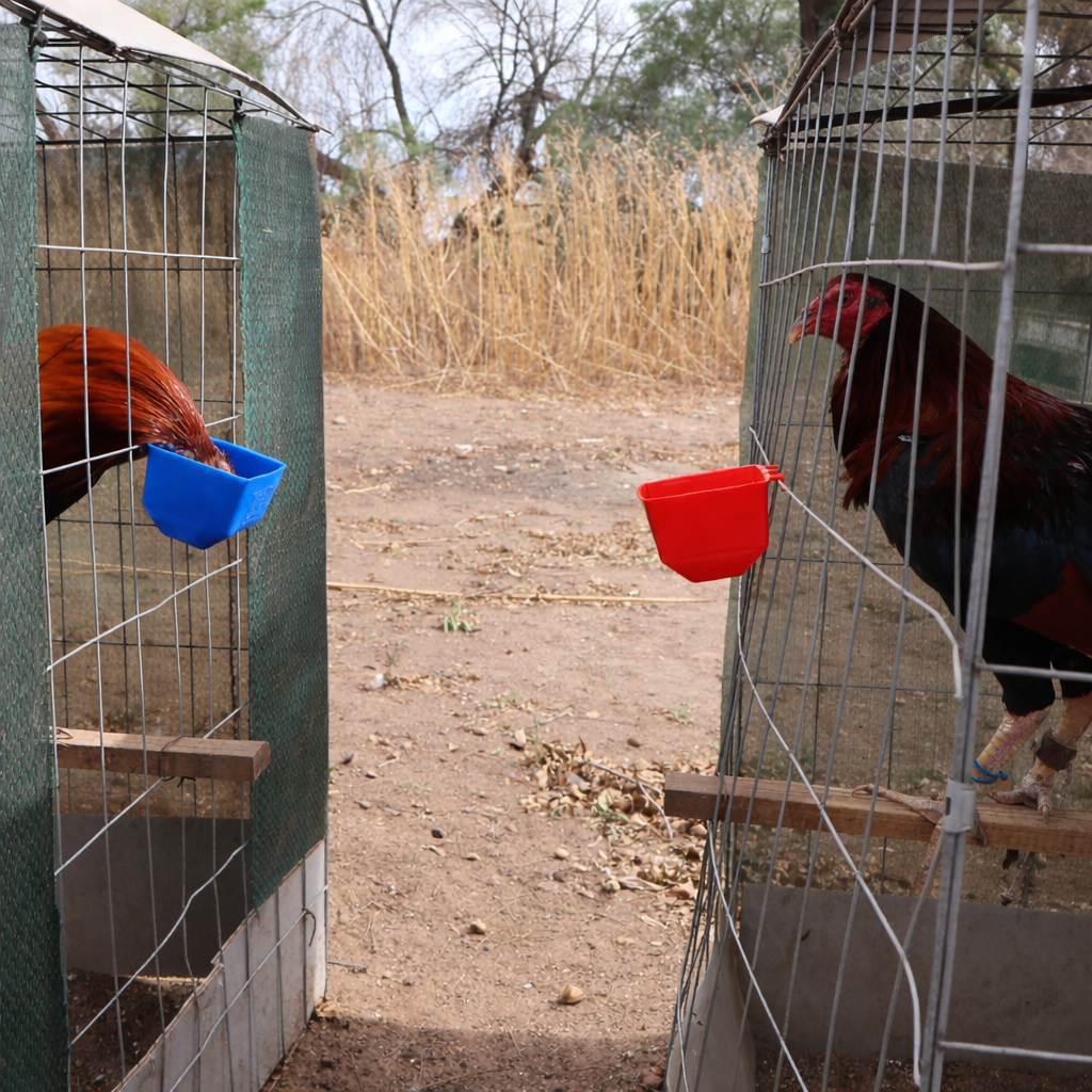 50 Bebederos Comederos Cuadrados Para Gallo Perico Loro Aves