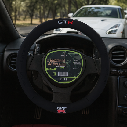 Funda de Volante Piel GTR Negro Sport Deportivo