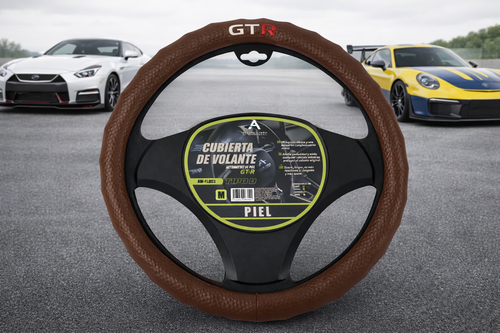 Funda Cubre Volante Piel Antiderrapante Auto Cafe GTR