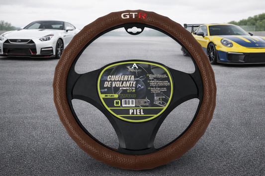 Funda Cubre Volante Piel Antiderrapante Auto Cafe GTR