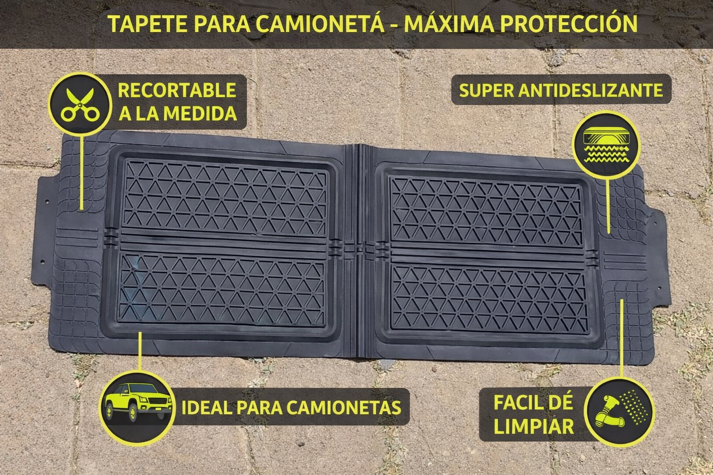Tapete Alfombra Flix Flex Camioneta Universal Uso Rudo