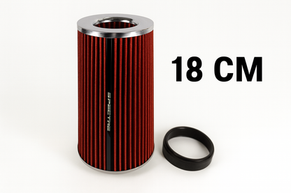 Filtro De Aire Deportivo Universal Auto Cono Flujo Rojo 18CM