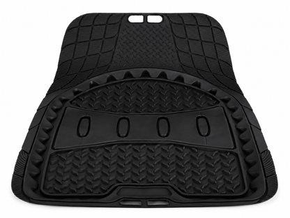 Tapete Caiman 4pz Negro Uso Rudo Tipo Charola Universal