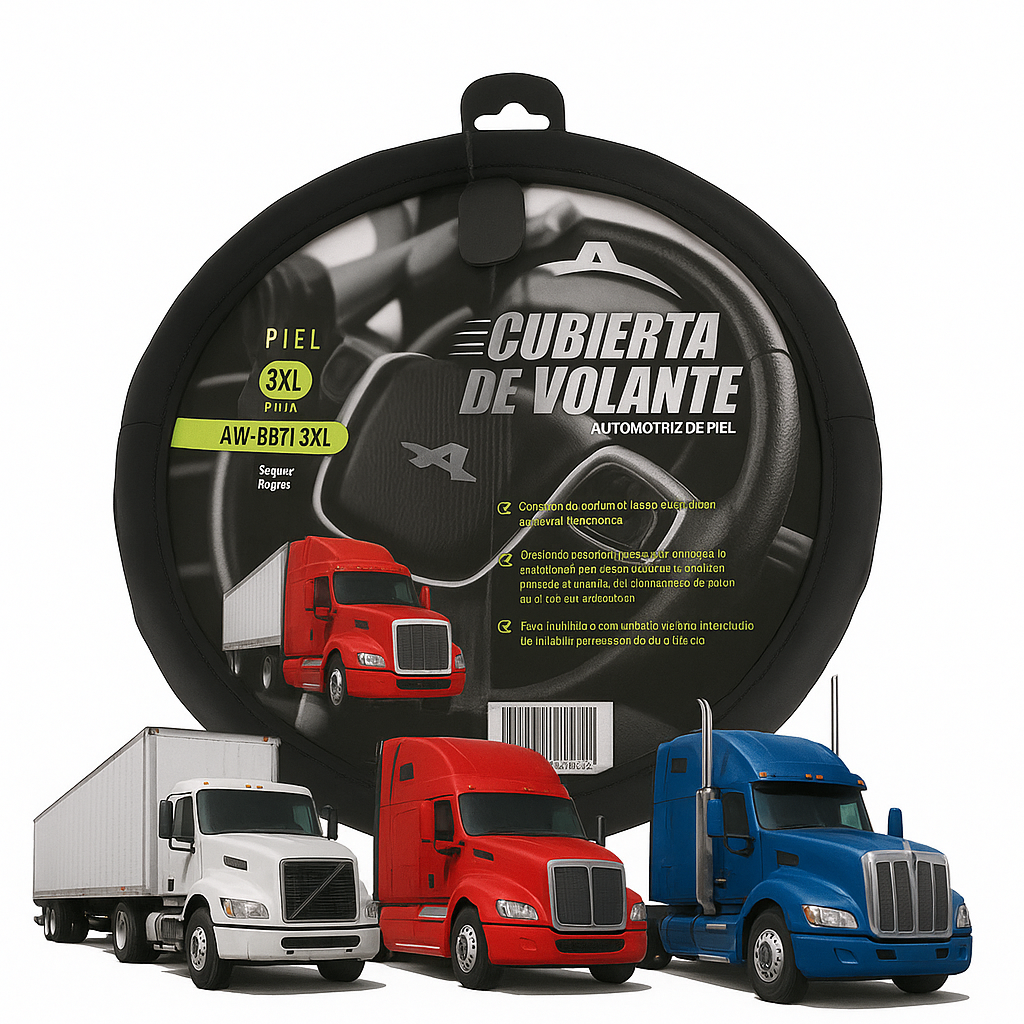 Funda Cubre Volante Camión en Piel 45 cm 3XL