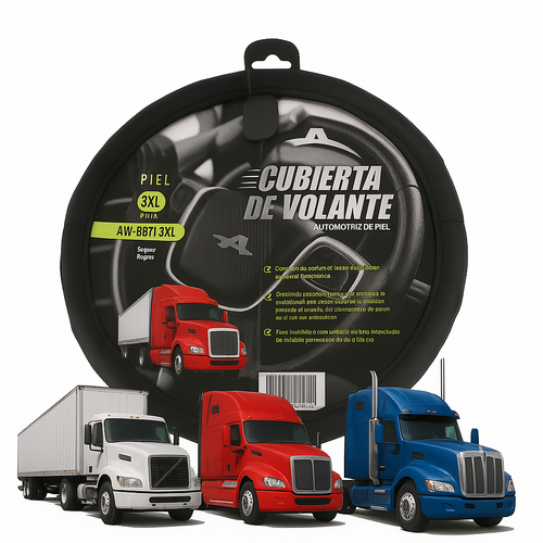 Funda Cubre Volante Camión en Piel 45 cm 3XL